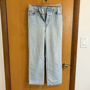 Levis Ribcage Jeans - Light Wash, 27" inseam